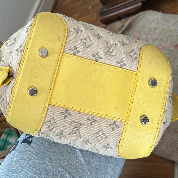 Louis Vuitton Denim taupe / yellow /olive east west bag - Picture 8 of 15